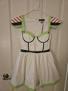 NWT Buzz Lightyear Inspired Costume Dress — White & Lime Green